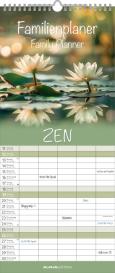Alpha Edition: Familienplaner Zen 2026 - Familien-Timer 19,5x45 cm - 5 Spalten - Wand-Planer - viel Platz für Eintragungen - Familienkalender - Alpha Edition