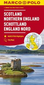 MARCO POLO Karte Großbritannien Schottland, England Nord 1:300 000