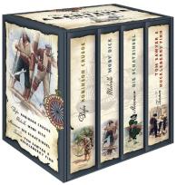 Daniel Defoe, Herman Melville, Robert Louis Stevenson, Mark Twain: Die großen Klassiker der Abenteuerliteratur - Robinson Crusoe - Moby Dick - Die Schatzinsel - Tom Sawyer & Huckleberry Finn