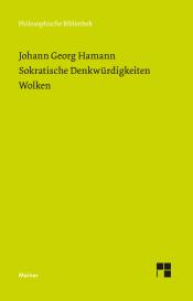 Johann Georg Hamann, Leonard Keidel, Janina Reibold: Sokratische Denkwürdigkeiten. Wolken