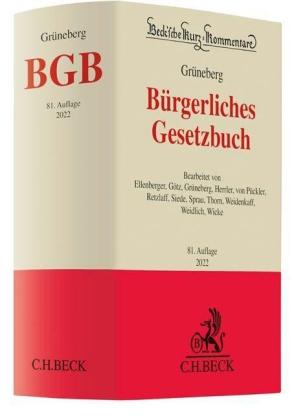 Jürgen Ellenberger, Isabell Götz, Christian Grüneberg: Bürgerliches Gesetzbuch (vormals Palandt) 