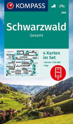 Kompass-Karten Gmbh: KOMPASS Wanderkarte 888 Schwarzwald Gesamt 