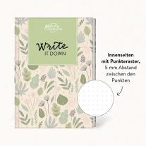 pen2nature, Pen2nature: Write It Down • Nachhaltiges Notizbuch in A5 mit Hardcover und Pflanzen-Motiv 